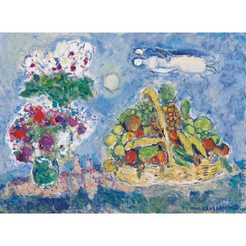 Marc Chagall, Corbeille De Fruits Aux Amoureux Marc Chagall, Corbeille De Fruits Aux Amoureux