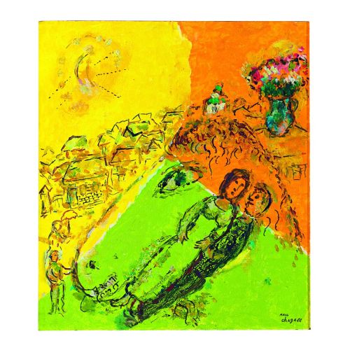 Marc Chagall, Couple Dans Le Profil Dane Marc Chagall, Couple Dans Le Profil Dane