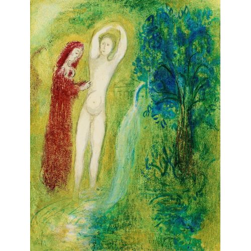 Marc Chagall, Daphnis And Chloe Beside The Fountain Marc Chagall, Daphnis And Chloe Beside The Fountain