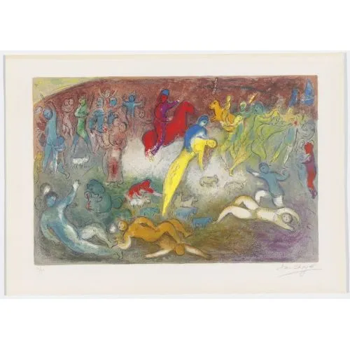 Marc Chagall, Enlevement De Chloe From Daphnis Et Chloe Surrealism Marc Chagall Enlevement De Chloe From Daphnis Et Chloe Surrealism Art Movements Canvas, Drawing Paper Prints, Reproduction Oil