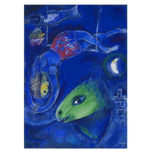 Marc Chagall, Etude Pour Le Cirque Bleu Ou Acrobate A Lane Vert Marc Chagall, Etude Pour Le Cirque Bleu Ou Acrobate A Lane Vert