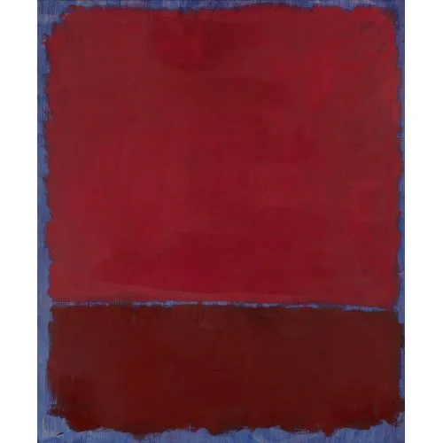 Mark Rothko, Untitled Red And Burgundy Over Blue Abstract Mark Rothko Untitled Red And Burgundy Over Blue Abstract Art Movements Canvas, Drawing Paper Prints, Reproduction Oil Painting