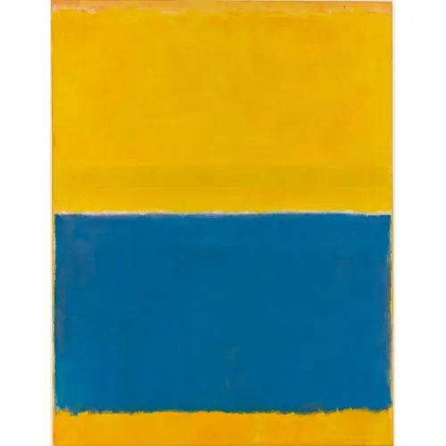Mark Rothko, Yellow And Blue Abstract Mark Rothko Yellow And Blue Abstract Art Movements Canvas, Drawing Paper Prints, Reproduction Oil Painting and High Resolution