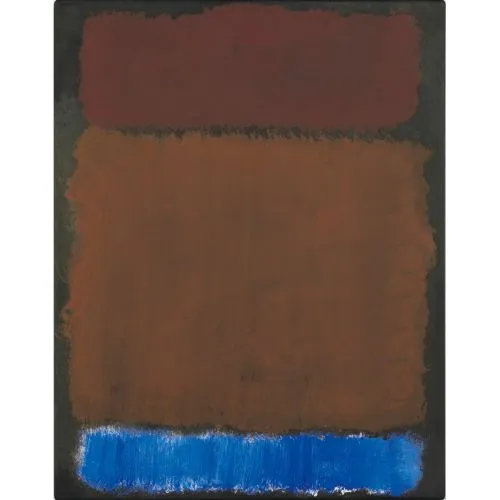 Mark Rothko, Wine Rust Blue On Black Abstract Mark Rothko Wine Rust Blue On Black Abstract Art Movements Canvas, Drawing Paper Prints, Reproduction Oil Painting and High