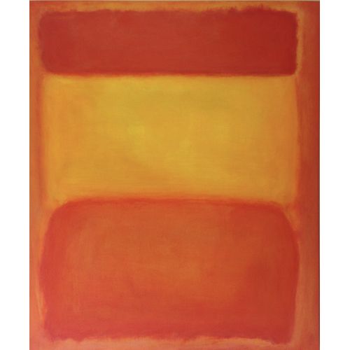 Mark Rothko Turuncu Kırmızı Ve Sarı Soyut Sanat Akımları Kanvas Efektli Tablo, Resim Kağıdı Baskısı, Reprodüksiyon ve
