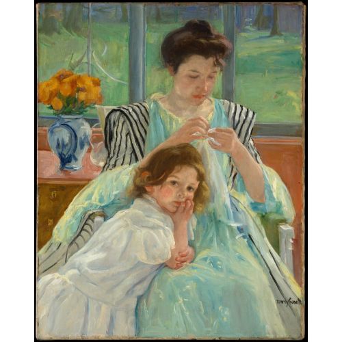 Mary Cassatt, Young Mother Sewing