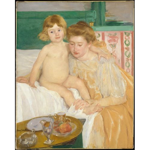 Mary Cassatt, Anne Ve Çocuk Bebek Şekerlemeden Kalkarken