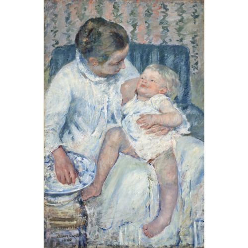 Mary Cassatt, Annesi Uykulu Çocuğunu Yıkamak Üzere