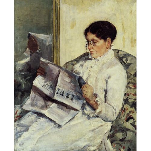 Mary Cassatt, Reading Le Figaro