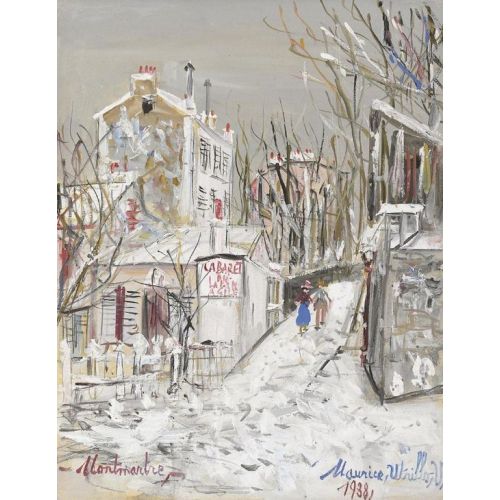 Maurice Utrillo Cabaret Le Lapin Agile Post Impressionism Art Movements Canvas, Drawing Paper Prints, Reproduction Oil Painting