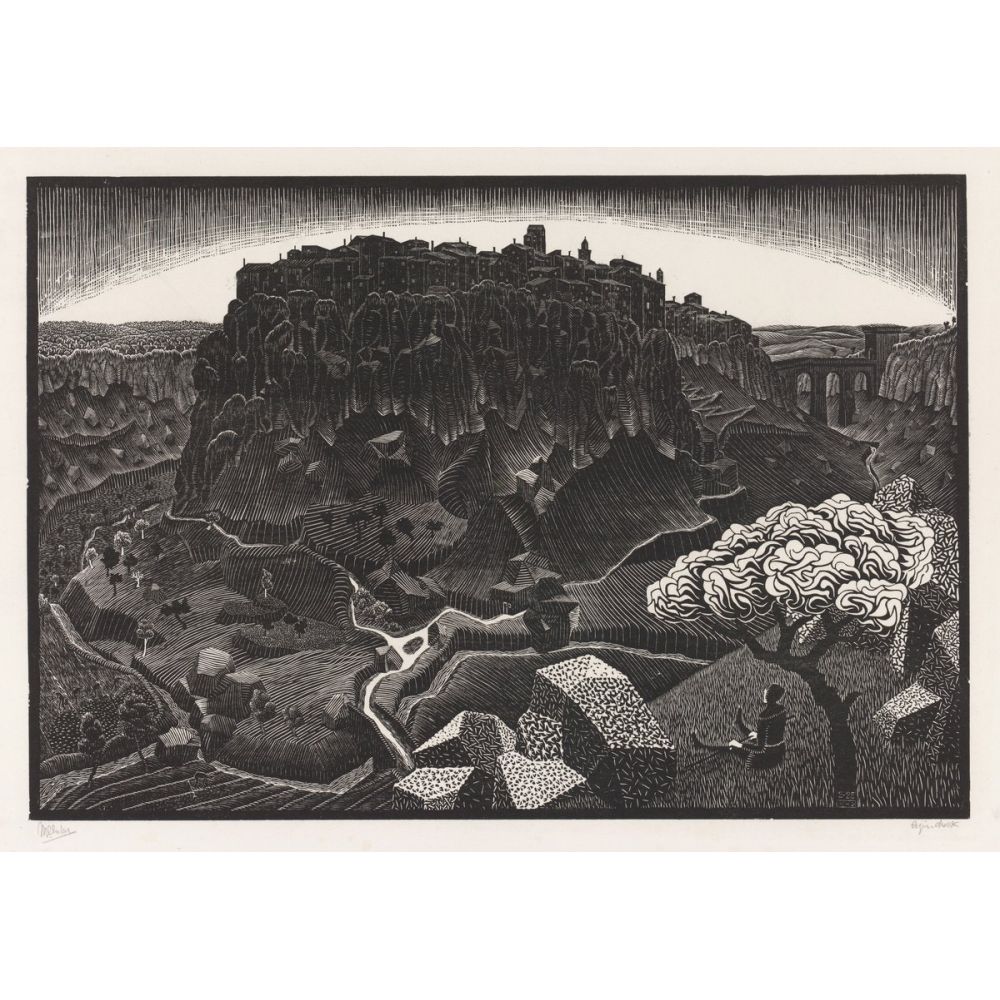 Maurits Cornelis Escher Vitorchiano Nel Cimino Realizm Maurits Cornelis Escher Vitorchiano Nel Cimino Realizm Sanat Akımları Kanvas Efektli Tablo, Resim Kağıdı Baskısı
