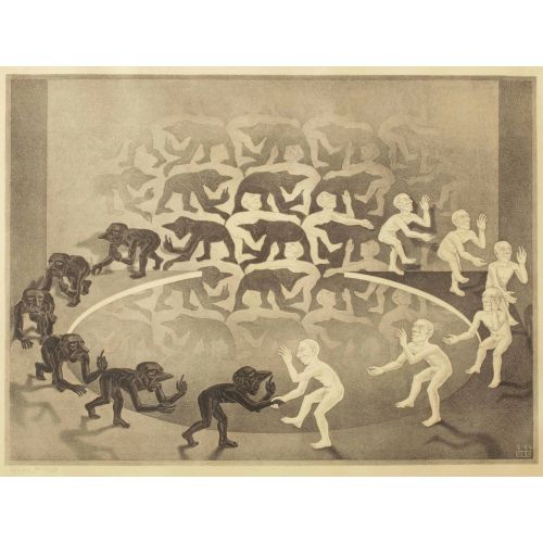 Maurits Cornelis Escher, Encounter Surrealism Maurits Cornelis Escher Encounter Surrealism Art Movements Canvas, Drawing Paper Prints, Reproduction Oil Painting and High