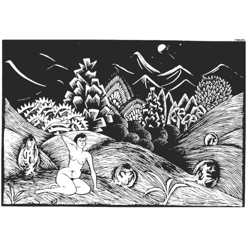 Maurits Cornelis Escher, Bir Manzara İçinde Çıplak Kadın Maurits Cornelis Escher, Bir Manzara İçinde Çıplak Kadın