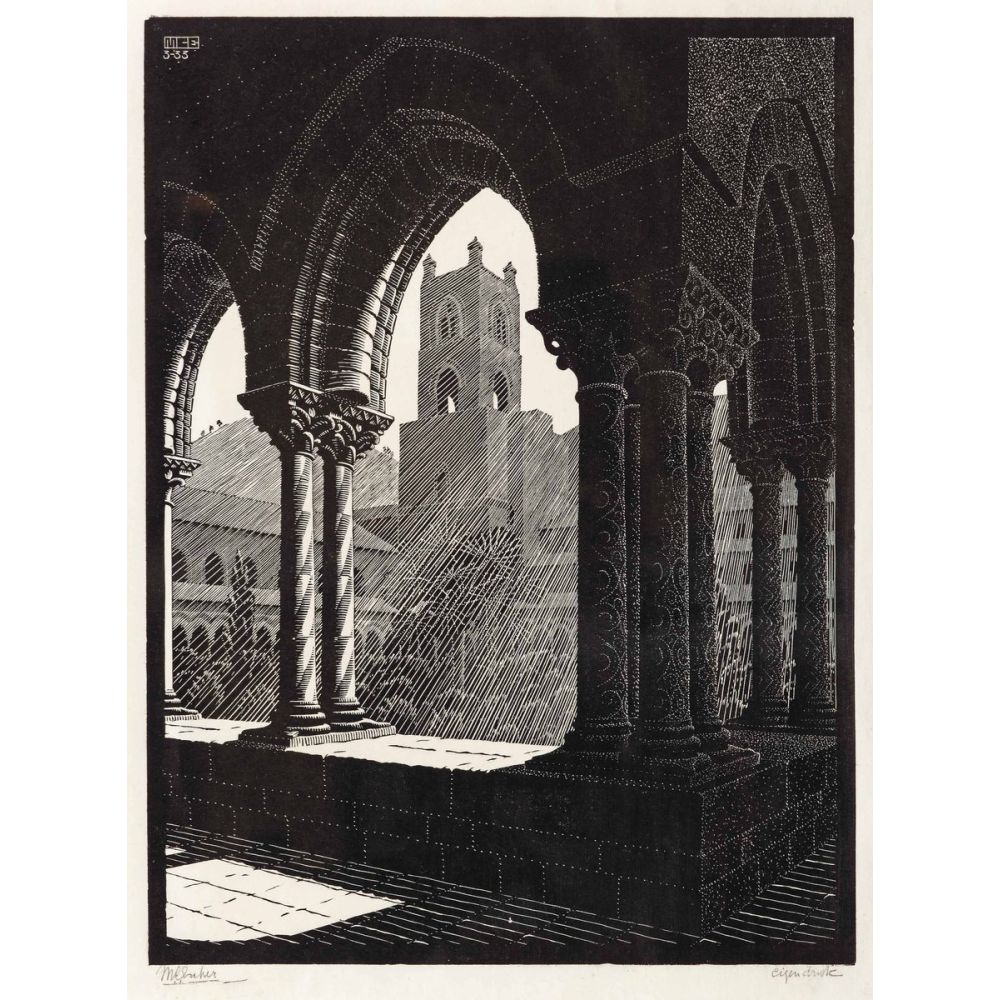 Maurits Cornelis Escher St Peters İçinde Realizm Sanat Akımları Kanvas Efektli Tablo, Resim Kağıdı Baskısı