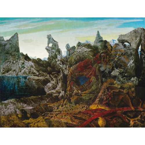 Max Ernst Chimeras Manzarası Sürrealizm Sanat Akımları Kanvas Efektli Tablo, Resim Kağıdı Baskısı, Reprodüksiyon ve