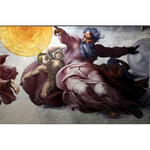 Sistine Chapel Ceiling Creation Of The Sun Moon And Planets, Michelangelo