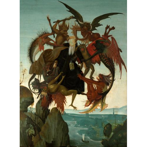 The Torment Of Saint Anthony, Michelangelo Mystic Canvas Prints Michelangelo, The Torment of Saint Anthony, Canvas Print, Oil