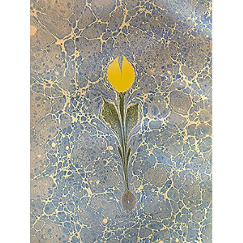 Necmeddin Okyay, Marbling With Yellow Tulip