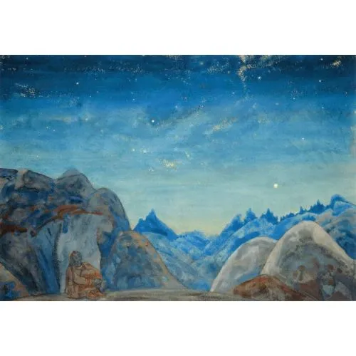 Nicholas Roerich, Star Runes Symbolism Nicholas Roerich, Star Runes Symbolism Art Movements Canvas, Drawing Paper Prints, Reproduction Oil Painting and High Resolution