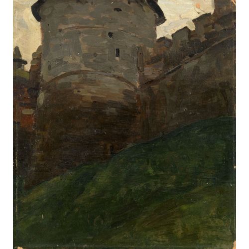 Nicholas Roerich, Kremlin Tower Nizhny Novgorod Symbolism Art Movements Canvas, Drawing Paper Prints, Reproduction Oil Painting