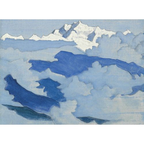 Nicholas Roerich, Kanchenjunga From The Himalayan Series Symbolism Art Movements Canvas, Drawing Paper Prints, Reproduction Oil