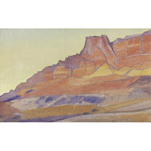 Nicholas Roerich, Rocks Of The Buddhist Caves Symbolism Art Movements Canvas, Drawing Paper Prints, Reproduction Oil Painting and