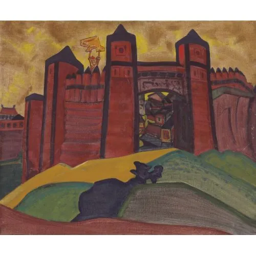 Nicholas Roerich, The Gates Of Tmutarakan Symbolism Art Movements Canvas, Drawing Paper Prints, Reproduction Oil Painting and