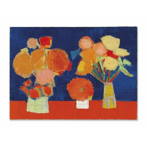 Nicolas De Stael İki Çiçek Vazo Soyut Nicolas De Stael İki Çiçek Vazo Soyut Sanat Akımları Kanvas Efektli Tablo, Resim Kağıdı Baskısı, Reprodüksiyon ve