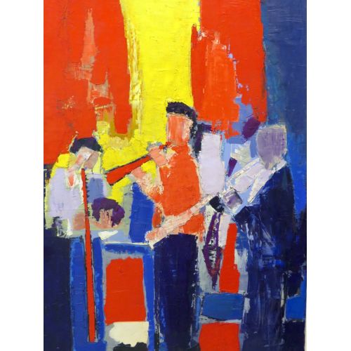 Nicolas De Stael Les Musiciens Abstract Art Movements Canvas, Drawing Paper Prints, Reproduction Oil Painting and High Resolution