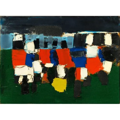 Nicolas De Stael, Football Abstract Nicolas De Stael Football Abstract Art Movements Canvas, Drawing Paper Prints, Reproduction Oil Painting and High Resolution
