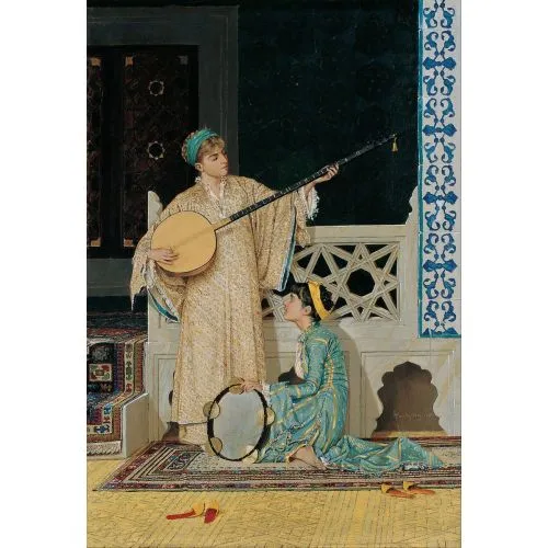 Two Musician Girls, Osman Hamdi Bey Realism Two Musician Girls, Osman Hamdi Bey Realism Art Movements Two Musician Girls, Osman Hamdi BeyIn this artwork, titled Two