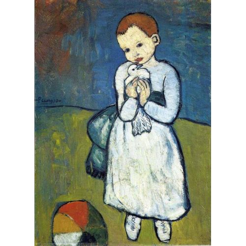 Pablo Picasso, Child Holding A Dove Oil Painting