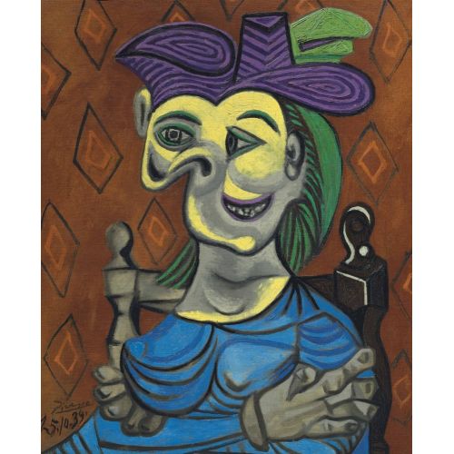 Pablo Picasso, Femme Assise Robe Bleue Pablo Picasso, Femme Assise Robe Bleue