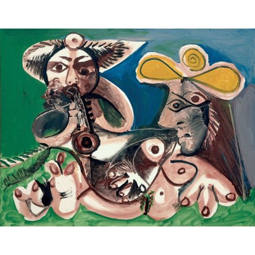 Pablo Picasso, Flute Player And Female Nude Pablo Picasso, Flute Player And Female Nude