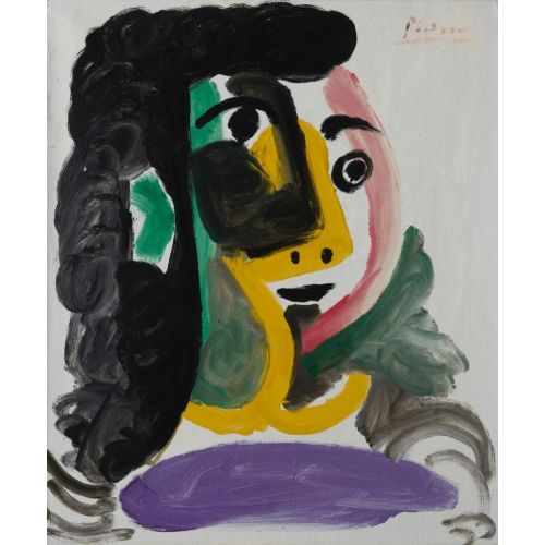 Pablo Picasso Tete De Femme Figure Canvas Prints  Canvas print, oil painting reproduction, artworks, painting paper print