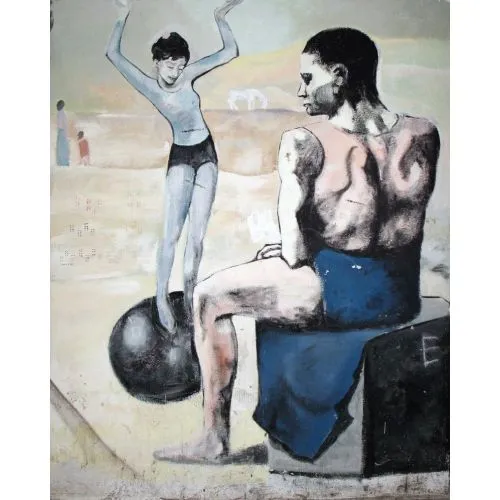 Pablo Picasso, Wandmalerei Jekaterinburg People Pablo Picasso Wandmalerei Jekaterinburg Cubism Art Movements Canvas print, oil painting reproduction, artworks, painting paper
