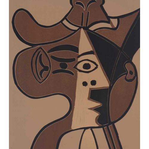 Pablo Picasso, Big Head Of Woman In Hat