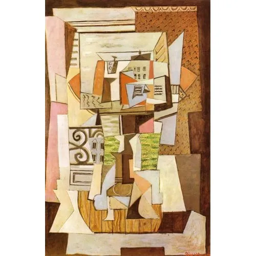 Pablo Picasso Masanın Üzerinde Natürmort Kübizm Pablo Picasso Masanın Üzerinde Natürmort Kübizm Sanat Akımları Pablo Picasso Masanın Üzerinde Natürmort Yağlıboya