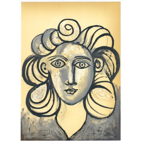 Pablo Picasso Lithograph Portrait Of A Woman Francoise Gilot Cubism Art Movements  Canvas print, oil painting reproduction