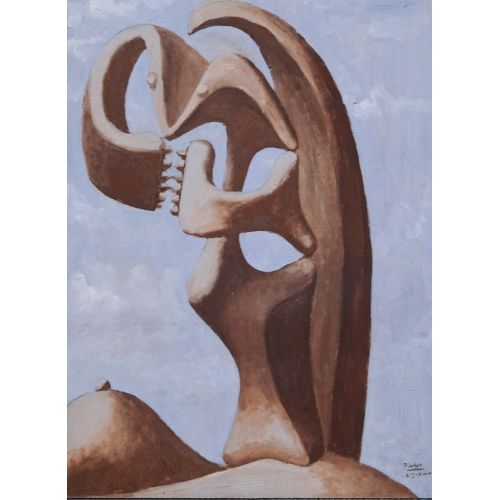Pablo Picasso, Abstraction Background With Blue Cloudy Sky