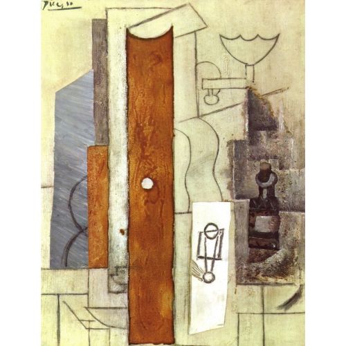 Pablo Picasso, Guitar And Bottle
