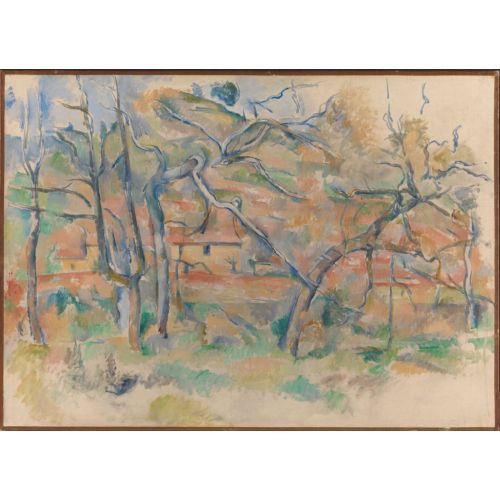 Paul Cezanne, Ağaçlar Ve Provence Evleri Paul Cezanne, Ağaçlar Ve Provence Evleri