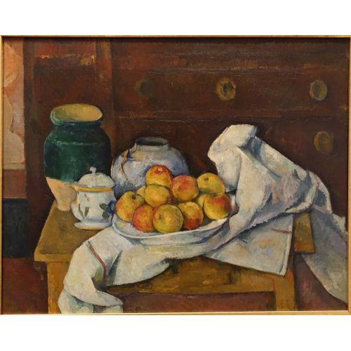 Paul Cezanne Komodinli Natürmort Post Empresyonizm Paul Cezanne Komodinli Natürmort Post Empresyonizm Sanat Akımları Kanvas Efektli Tablo, Resim Kağıdı Baskısı