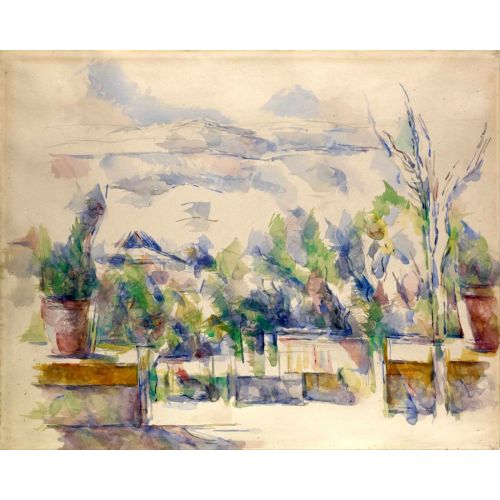 Les Lauves'deki Bahçedeki Teras - Cezanne Les Lauves'deki Bahçedeki Teras - Cezanne