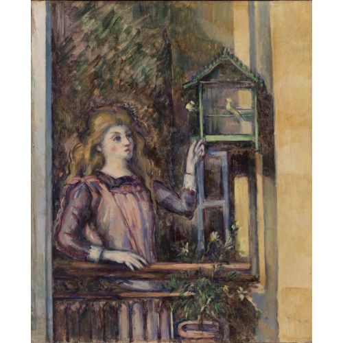 Paul Cezanne, Girl With Birdcage
