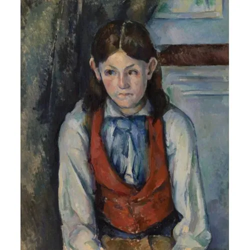 Paul Cezanne, Kırmızı Yelekli Oğlan 2 Paul Cezanne, Kırmızı Yelekli Oğlan 2