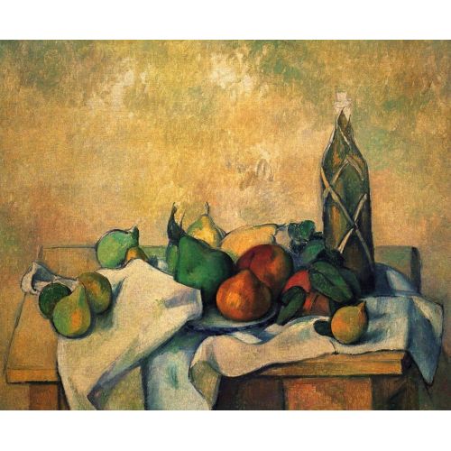 Paul Cezanne, Rom Şişesi İle Natürmort Paul Cezanne, Rom Şişesi İle Natürmort