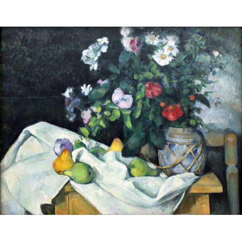 Paul Cezanne, Still Life With Flowers And Fruits