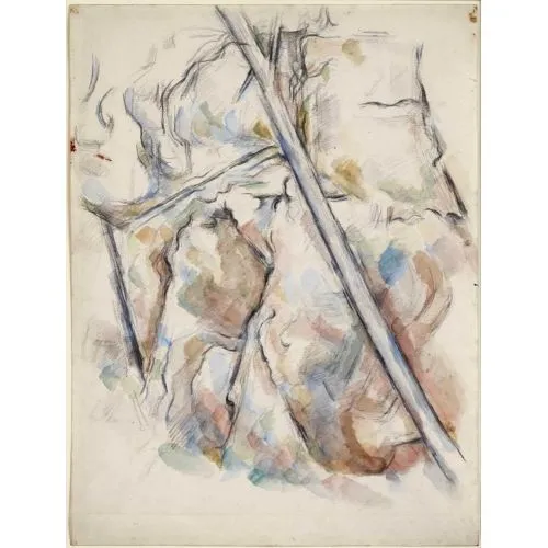 Paul Cezanne, Pine Tree In Front Of The Caves