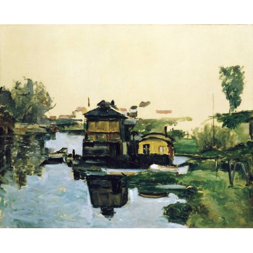 Paul Cezanne, Boathouse On A River Paul Cezanne, Boathouse On A River